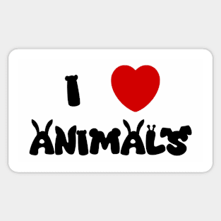 I Love Animals (plain) Sticker